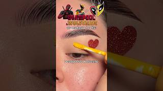 ♥️💛Deadpool and Wolverine Best Friend necklace look #shorts #marvelstudios #makeup  #marvel