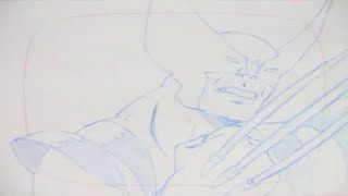 Wolverine Sc4 Animation Pencil Test for X-men Collection Commercial - 1995