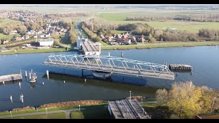 Swing Bridge Sas van Gent   2 Sea Tugs have to pass