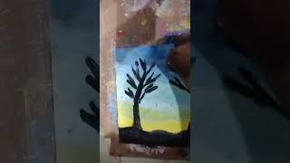 Beautiful painting of trees.