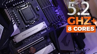 كسر سرعة i7 9700k لي 5.2 GHZ علي كل الانوية - Z390 Aorus Master Review