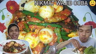 NIKMAT SEDERHANA MASAK SAMBAL TELUR PUYUH TERONG KACANG PANJANG IKAN TERI