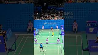 The final of Badminton Men’s SU5 between Malaysia’s Cheah Leik Hou and Indonesia’s Anrimusthi Dheva