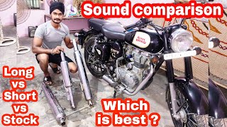 Long Punjabi vs Short Punjabi Silencer 🔥which one is best 🤯Royal Enfield 350❤️