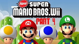 New Super Mario Bros Wii 4 Player MAYHEM (Part 4) - HD Walkthrough