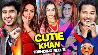 Cute Beauty Khan Instagram Trending Reel Reaction 😍🔥 | #cutebeautykhan |  V2funreacts