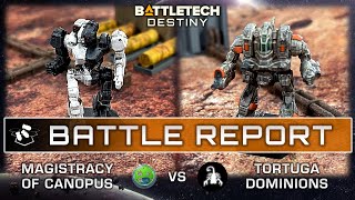 Magistracy of Canopus vs Tortuga Dominions | Battletech Destiny Battle Report | Narrative Strike Ops