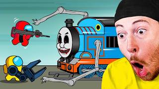 WEIRD Animations of THE TRAIN EATER (FUNNY Among Us)