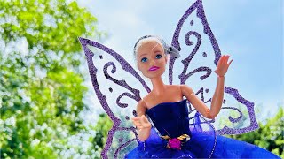 BARBIE  FAIRIES planting a Garden ! - flowers - flying - fun