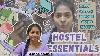 WHAT ARE  THE HOSTEL ESSENTIALS 💻🪣?? || VIT -AP || @Hershesvlogs