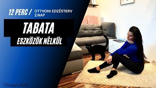 12 PERC / TABATA / ALSÓTEST EDZÉS / OTTHONI EDZÉSTERV / ESZKÖZÖK NÉLKÜL / 2.NAP / KOLOSZÁR ENIKŐ