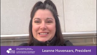 Welcome to CDHA from 2019-2020 President Leanne Huvenaars