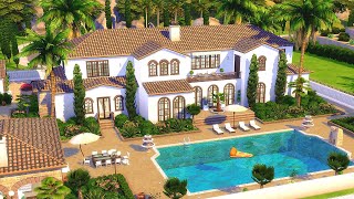 Mediterranean LUXURY Mansion 🌴 || The Sims 4: Speed Build (No CC)