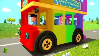 Wheels On The Bus CoComelon Sound Baby Bao Panda in 187 s' Nursery rhymes JJ, Nico, Cody, Nina 0120