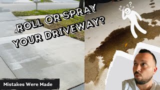 How to Paint your Driveway, Roll or Spray your Driveway? Avanti AV-200 HVLP or Roller. Minor Fail