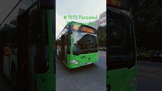 Autobuzul Mercedes-Benz Citaro C2 Euro6 Hybrid #7073 (243) Părăsind Statia "Bd. Basarabia"