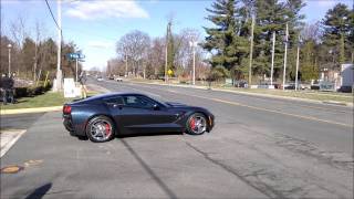 3x Corvette C7 Stingray! accelerations and arrival!