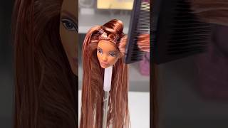 EXTREME DOLL MAKEOVERS: GIVING DISNEY ARIEL DOLL HAIR BANTU KNOTS WITH BRAIDS!! #shorts