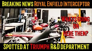 Is the TRIUMPH 400 A copy of the Royal Enfield Interceptor 650? Spyshots taken at Triumph FACTORY !