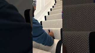 ASMR Stair Runner Fitting If you listen closely you can hear the quality ;) #asmr #homerenovation