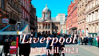 Liverpool One city centre, Chavasse park, Castle st, reopening 12 April 2021 walk through