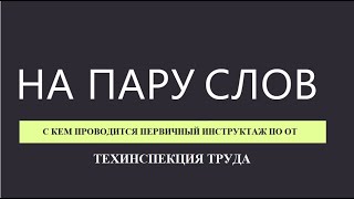 На пару слов #29  C кем проводится первичный инструктаж по охране труда