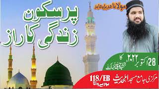 Skoon kaise Mily ga|by Molana Adeel abid|سکون کیسے ملے گا|مولانا عدیل عابد|28اکتوبر کا خطبہ جمعہ