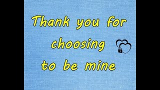 Thank you for choosing to be mine ❤💕 Good morning my love ❤💕