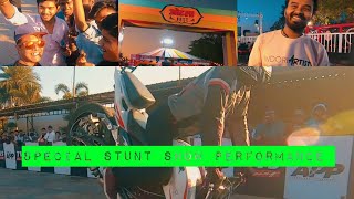 Special STUNT Show at OTLA Fest organized by@IndoriArtist #vlog65  #tvs #apache #bikestunt #indore