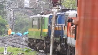 "Future Of Konkan Railway" Electric WAG-9 Rescuing Dead Diesel WDP-4D With Mandavi Express At Khed.