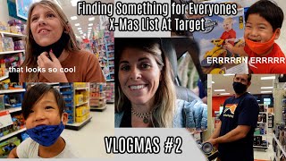 Christmas List for 12 year olds | Target Shopping for Toys| 6 & 4 Year Old Christmas List | VLOGMAS