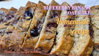 SOFT & MOIST BLUEBERRY BANANA LOAF CAKE#sallyskitchenblueberrycake#breakfast withcoffee#miryenda