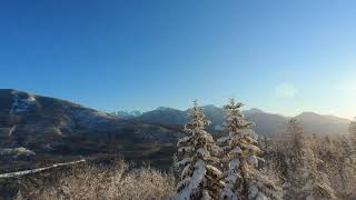 Quick stop for a view of the mountains.