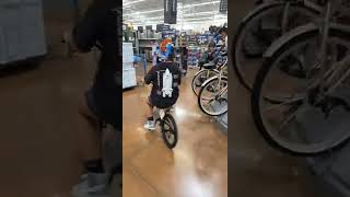 Kids get lost in walmart on bikes. Security gets called and kicks them out. Epic fail￼