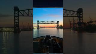 AK Railroad Bridge Sunrise #tugboat #bridge #sunrise #boatlife