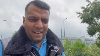 Gloomy & Rainy Day | Stroll at Wembley Ealing Road | India vs NZ Day 4 Suspended | Ram's Veg Resto