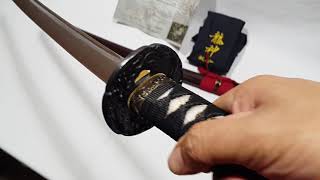 Katana Samurai Ryujin Uchidashi Full Tang Acero T10 Hamon Real Filo Maximo