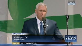 Vice President Mike Pence speaks at the March for Life 2017