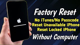 How To Erase Unavailable iPhone Without Apple iD Password ( How To Factory Reset Unavailable iPhone✔