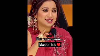 Shreya Ghoshal's expression#mashaallah#beautiful#shreyaghoshal#gulimata#singer#youtubeshorts#shorts✨