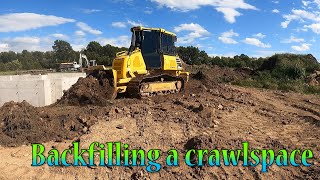 Backfilling The Crawlspace At The Pond Job