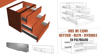 Añadir Herraje de Cajón Hettich, Blum o  Invisible en Polyboard