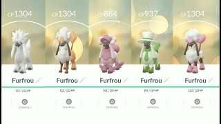 Furfrou change form into Diamond Trim , Matron Trim , Dandy Trim and Heart Trim in Pokemon GO !!