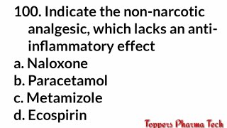 Pharmacist Exam Questions Paper MCQ - 30