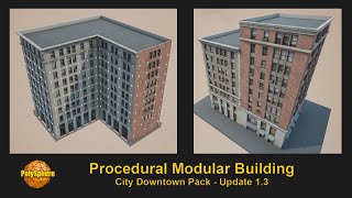 [UE4] Procedural Modular Buildings - City Downtown Pack (1.3 Update)