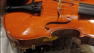 Happy Farmer on a cracked violin