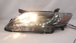 For 2007 2008 2009 Toyota Camry LED DRL Strip Projector Headlights Headlamps