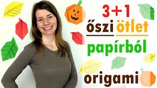 3+1 őszi dekorációs ötlet papírból | Origami | Manó kuckó