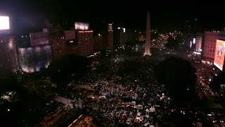 Argentina Festejos en el Obelisco Video Aereo Mundial 2014