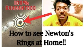 HOW TO CREATE NEWTON'S RINGS AT HOME!!